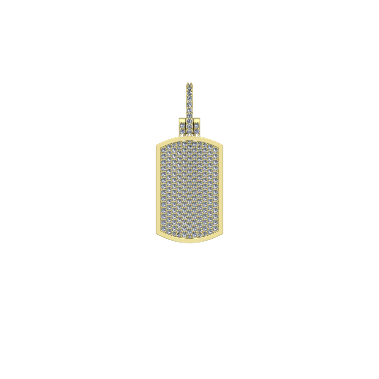 HIP-HOP DIAMONDS DOG TAG PENDANT